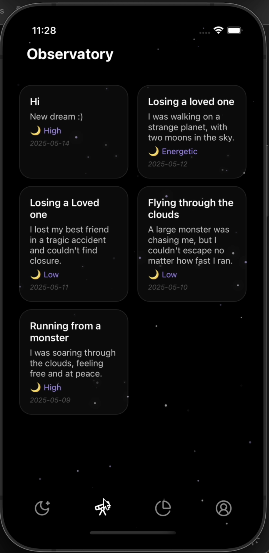 Dream Space — the Observatory dream list
